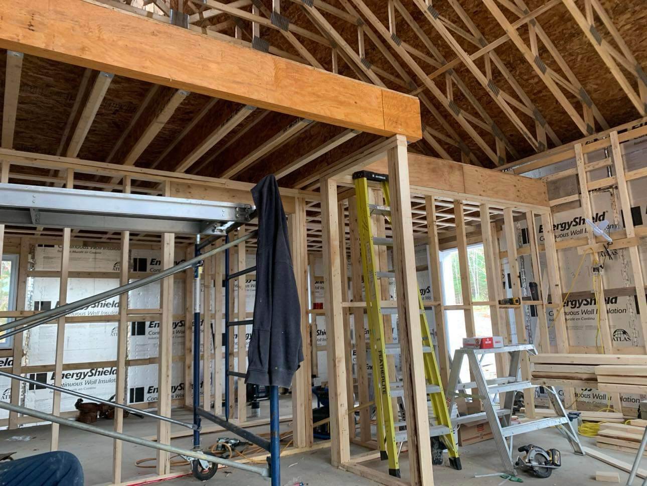 Intérieur en travaux fait par Noblex Construction